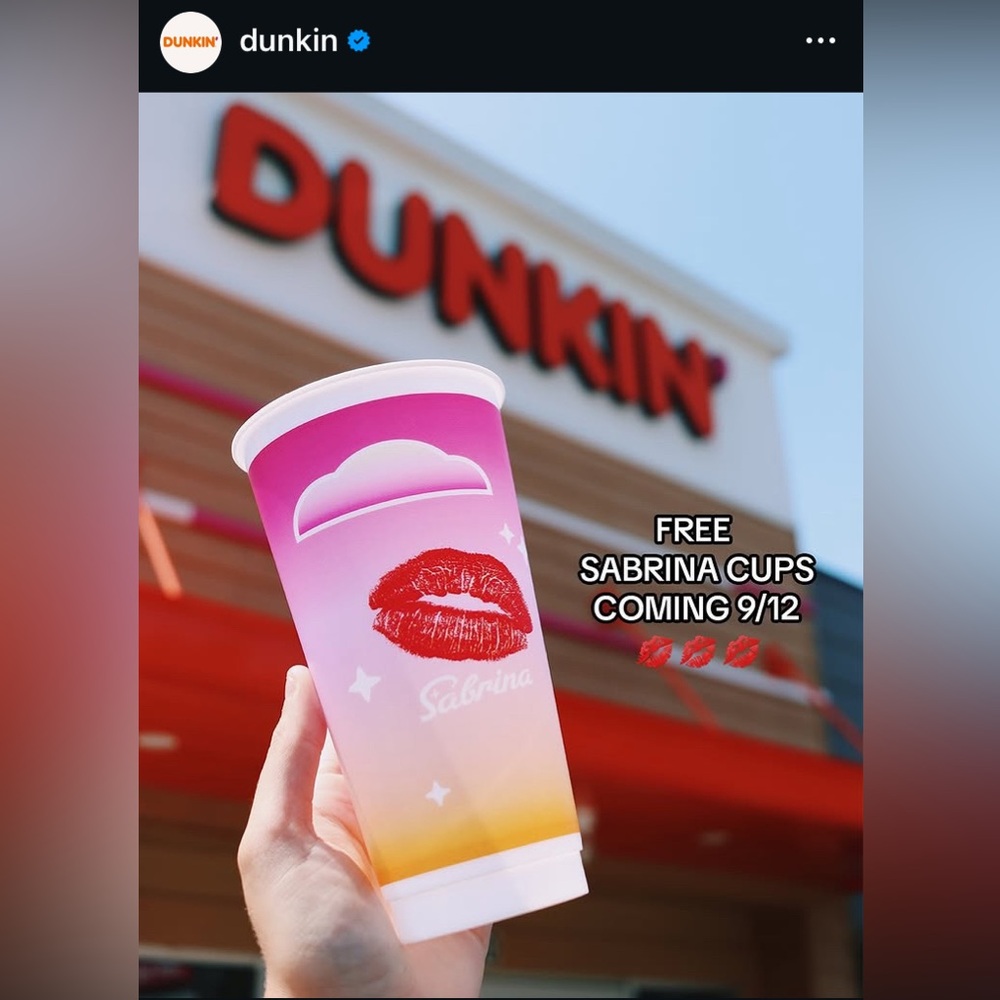 Sabrina Dunkin Daydream Refresher Collectible Cup